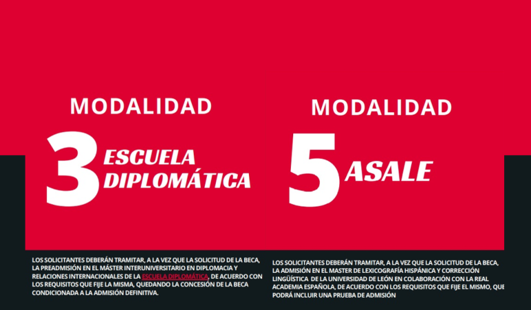 ABIERTA Convocatoria de Becas MAEC-AECID en las modalidades: Diplomática y ASALE